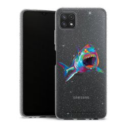 Silikon Glitter Case transparent-silber