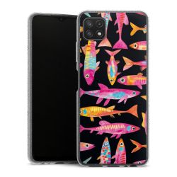 Silikon Glitter Case transparent-silber