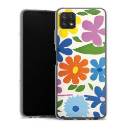 Silikon Glitter Case transparent-silber