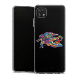 Silikon Glitter Case transparent-silber