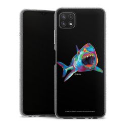 Silikon Glitter Case transparent-silber