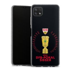 Silikon Glitter Case transparent-silber