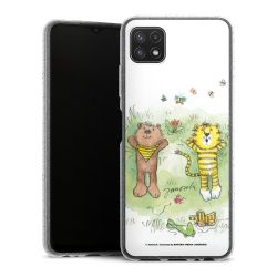 Silikon Glitter Case transparent-silber