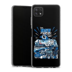 Silikon Glitter Case transparent-silber