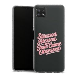 Silikon Glitter Case transparent-silber