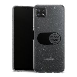 Silikon Glitter Case transparent-silber