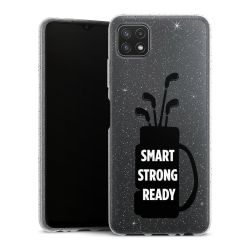 Silikon Glitter Case transparent-silber