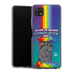 Silikon Glitter Case transparent-silber