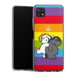 Silikon Glitter Case transparent-silber