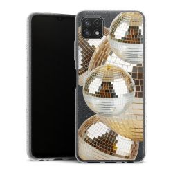 Silikon Glitter Case transparent-silber