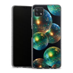 Silikon Glitter Case transparent-silber