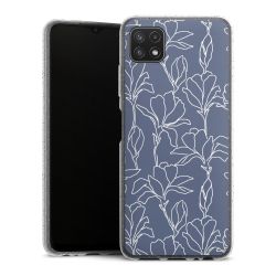 Silikon Glitter Case transparent-silber