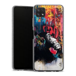 Silikon Glitter Case transparent-silber