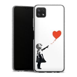 Silikon Glitter Case transparent-silber