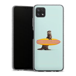 Silikon Glitter Case transparent-silber