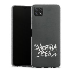 Silikon Glitter Case transparent-silber