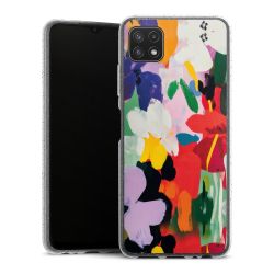 Silikon Glitter Case transparent-silber