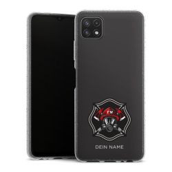 Silikon Glitter Case transparent-silber