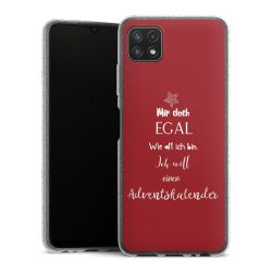 Silikon Glitter Case transparent-silber