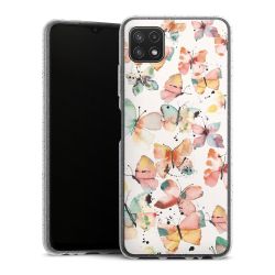 Silikon Glitter Case transparent-silber