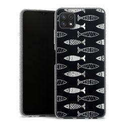 Silikon Glitter Case transparent-silber