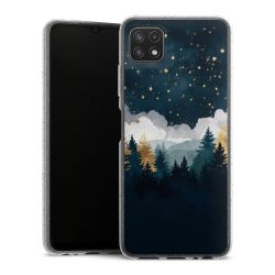 Silikon Glitter Case transparent-silber