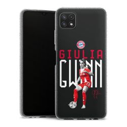 Silikon Glitter Case transparent-silber