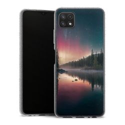 Silikon Glitter Case transparent-silber