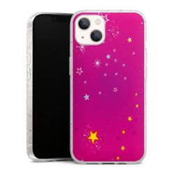 Silicone Glitter Case silver glitter