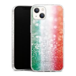 Silicone Glitter Case silver glitter