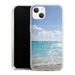 Silikon Glitter Case transparent-silber