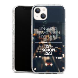 Silikon Glitter Case transparent-silber