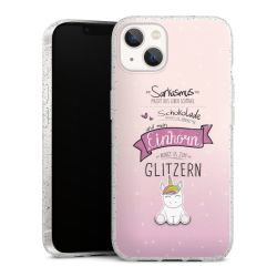 Silikon Glitter Case transparent-silber