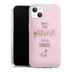 Silikon Glitter Case transparent-silber