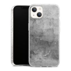 Silicone Glitter Case silver glitter