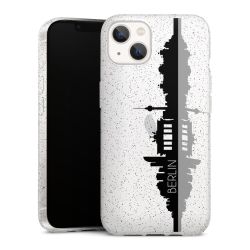 Silikon Glitter Case transparent-silber