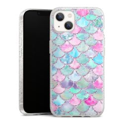 Silicone Glitter Case silver glitter