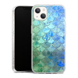 Silicone Glitter Case silver glitter