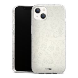 Silikon Glitter Case transparent-silber