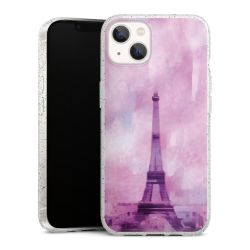 Silikon Glitter Case transparent-silber