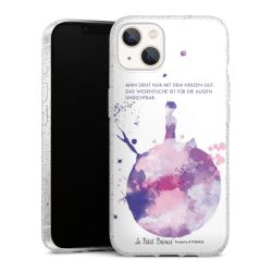 Silikon Glitter Case transparent-silber