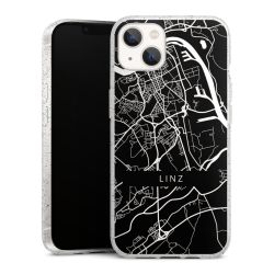 Silikon Glitter Case transparent-silber