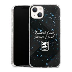 Silikon Glitter Case transparent-silber