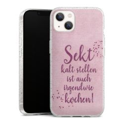 Silikon Glitter Case transparent-silber