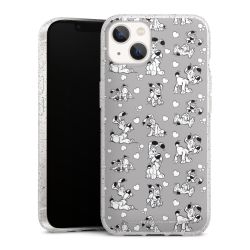 Silikon Glitter Case transparent-silber