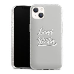 Silikon Glitter Case transparent-silber