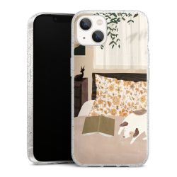 Silikon Glitter Case transparent-silber