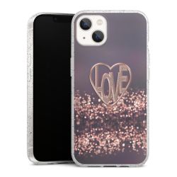 Silicone Glitter Case silver glitter