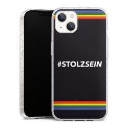 Silikon Glitter Case transparent-silber