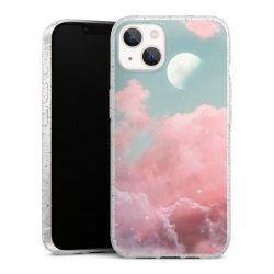 Silikon Glitter Case transparent-silber